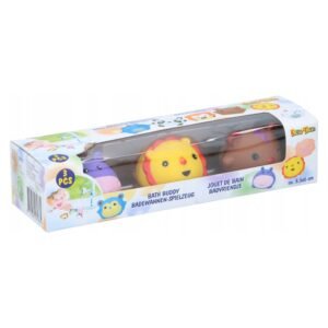 Set 3 jucarii de baie Eddy Toys hipopotam leu ursulet