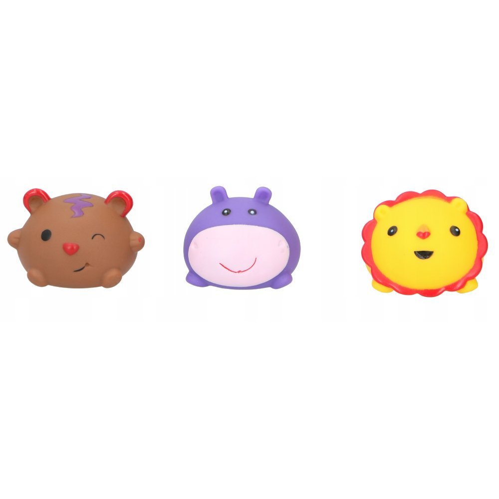Set 3 jucarii de baie Eddy Toys hipopotam leu ursulet – imaginea 2