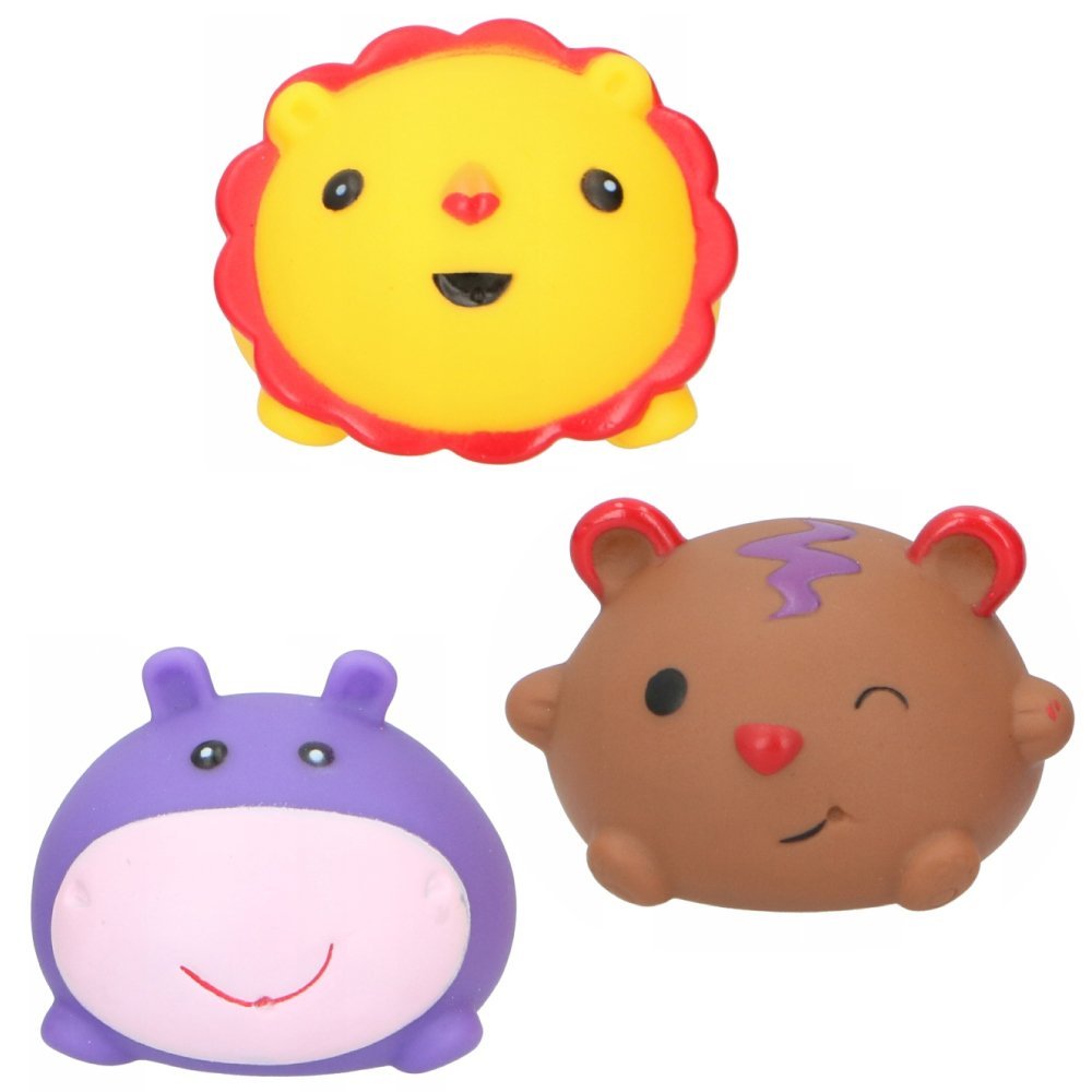 Set 3 jucarii de baie Eddy Toys hipopotam leu ursulet – imaginea 3
