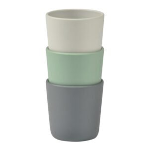 Set 3 pahare silicon Beaba Sage Green