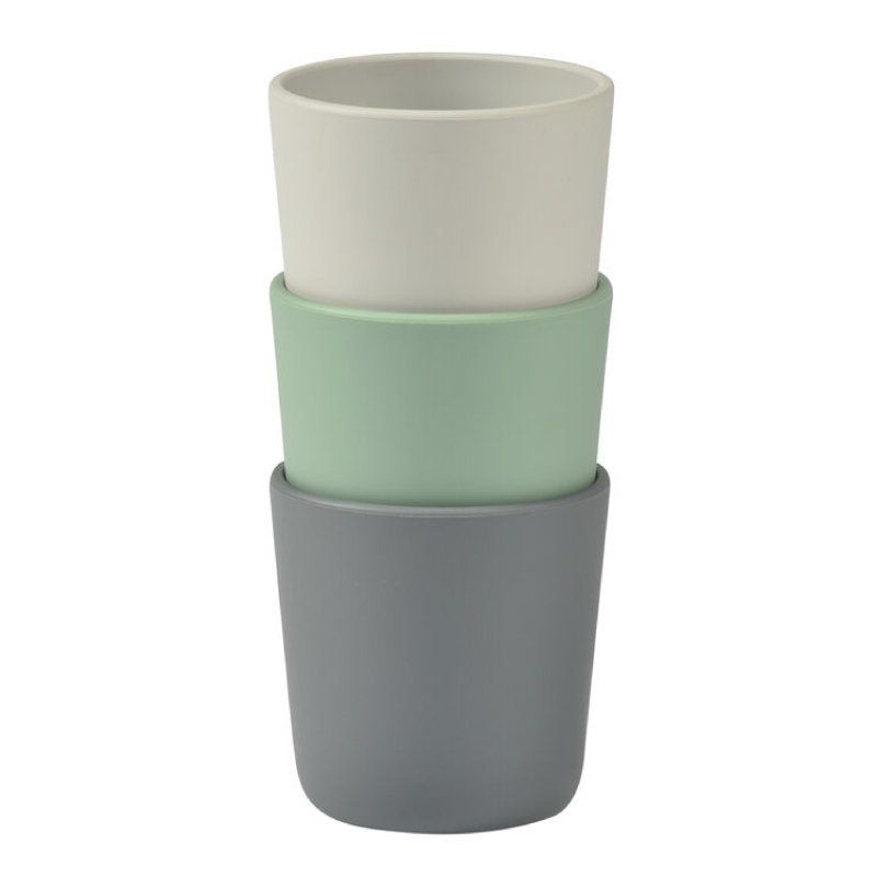 Set 3 pahare silicon Beaba Sage Green