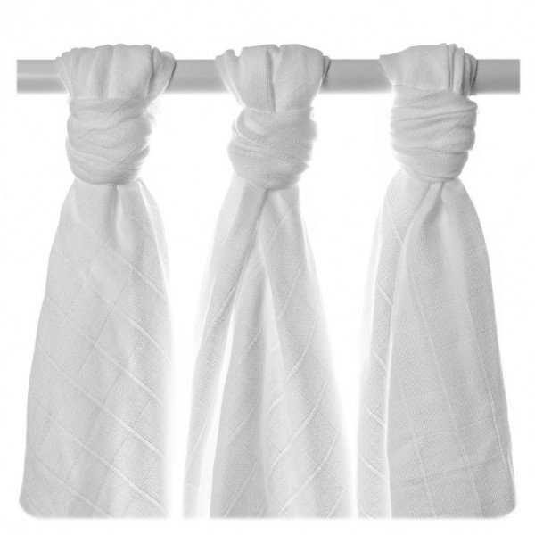 Set 3 prosoape muselina bbc organic 90x100cm Alb XKKO – imaginea 2