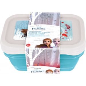 Set 3 recipiente hrana cu capac SunCity Frozen