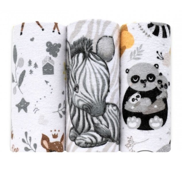 Set 3 scutece din finet 70×80 cm No5 Animals