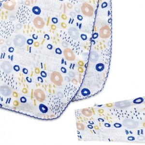 Set 4 prosopele din muselina 25x29 cm BabyJem Colorful Rings