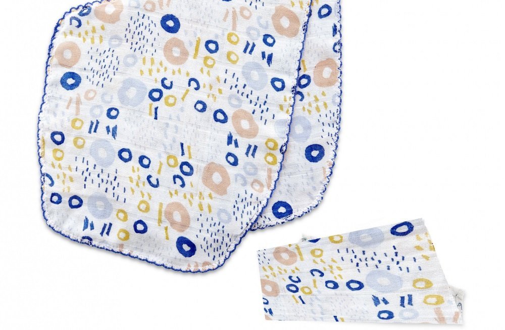 Set 4 prosopele din muselina 25×29 cm BabyJem Colorful Rings