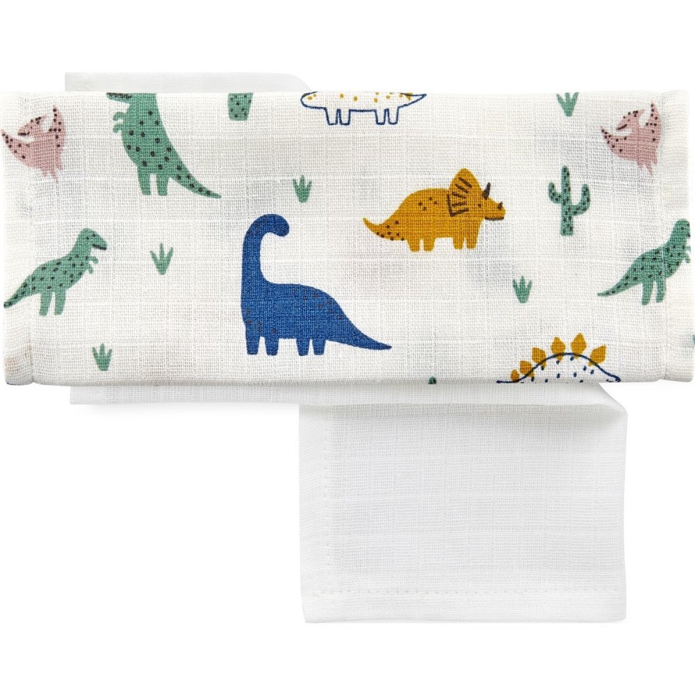 Set 4 prosopele din muselina 25×29 cm BabyJem Dino – imaginea 2