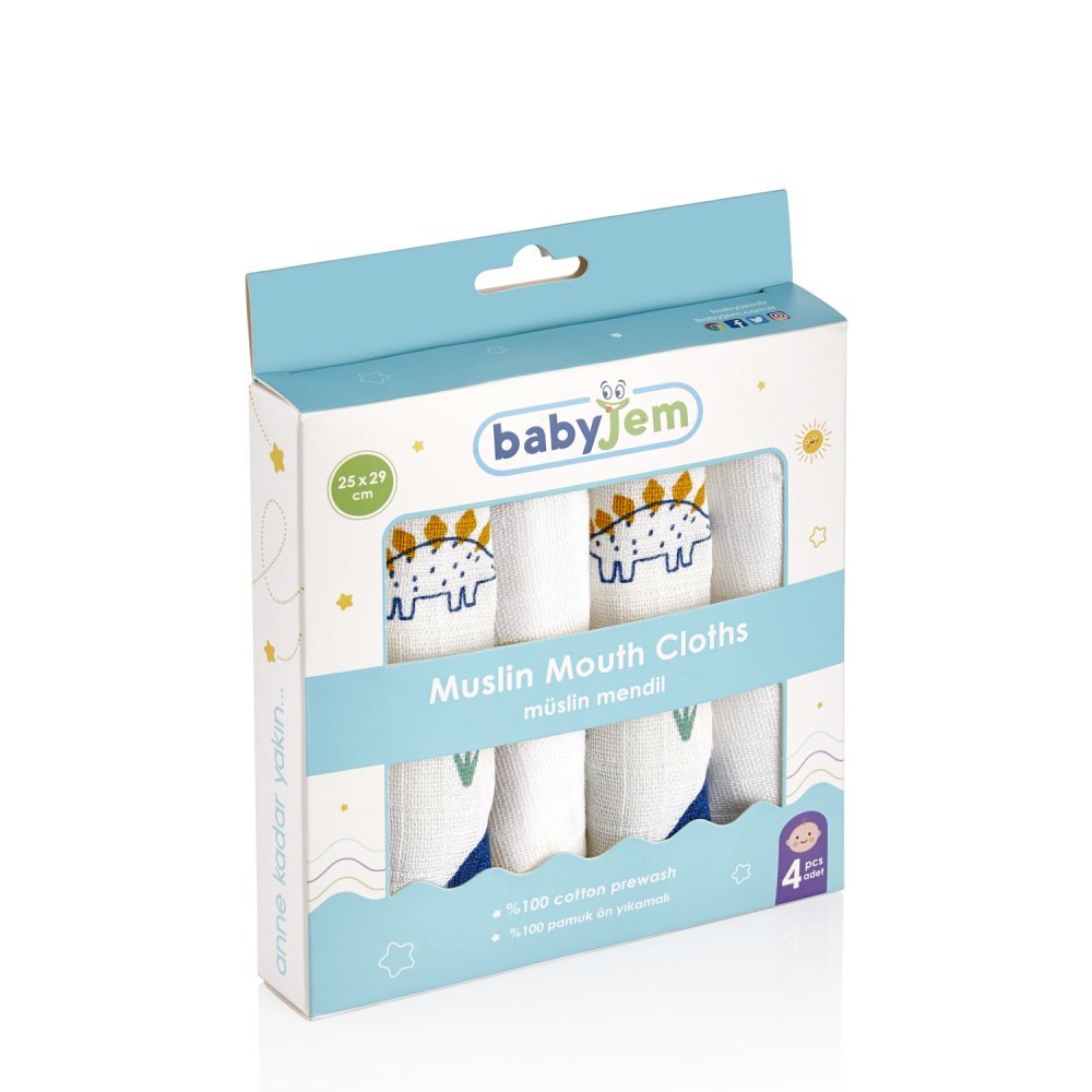 Set 4 prosopele din muselina 25×29 cm BabyJem Zoo