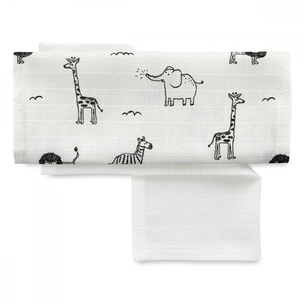 Set 4 prosopele din muselina 25×29 cm BabyJem Zoo – imaginea 2
