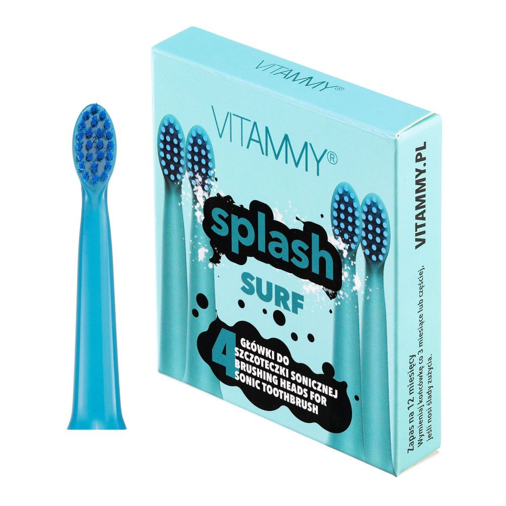 Set 4 rezerve periuta de dinti Vitammy Splash TH1811-4 Surf albastru – imaginea 4