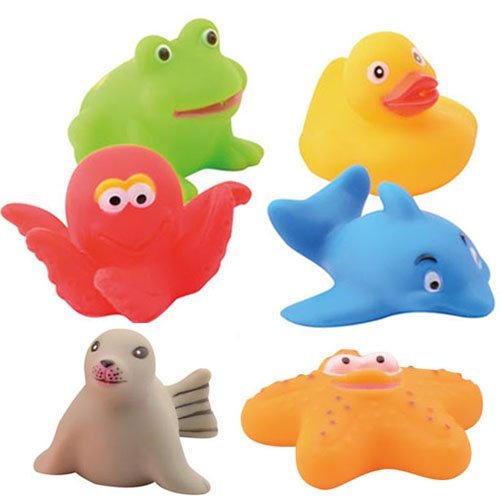Set 6 jucarii pentru baie in husa albastra – imaginea 3