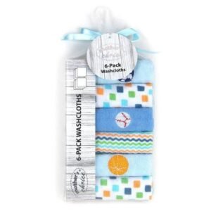 Set 6 mini prosopele pentru bebelusi bleu
