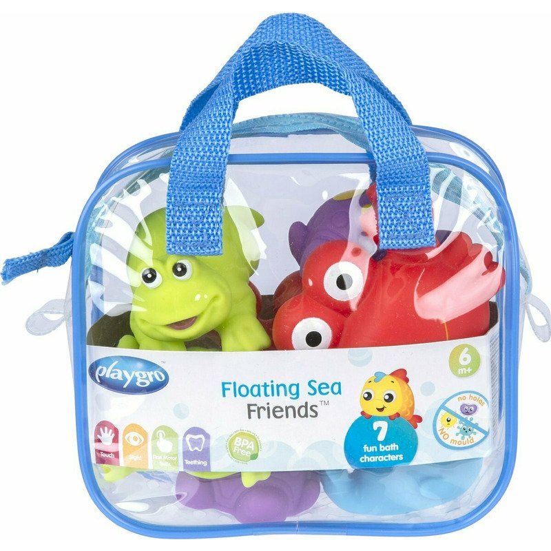 Set 7 animalute de baie Playgro fara BPA Floating Sea Friends New Blue – imaginea 7