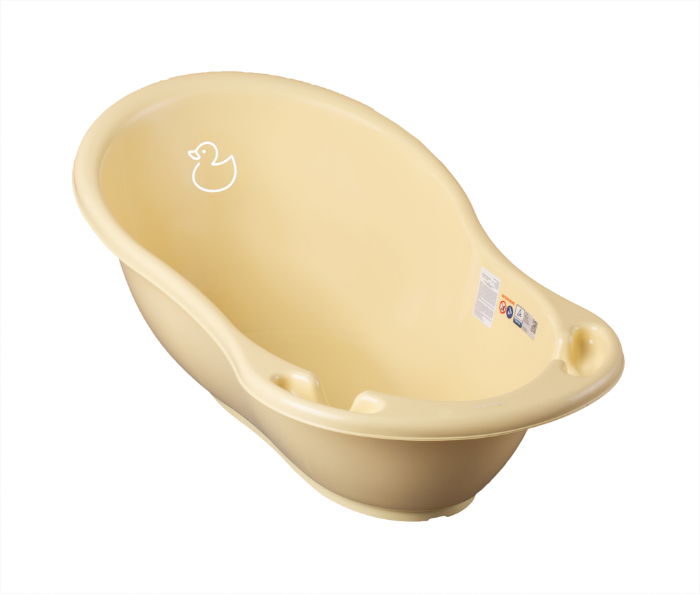 Set Cadita 102 cm cu suport metalic si suport anatomic Duck Galben