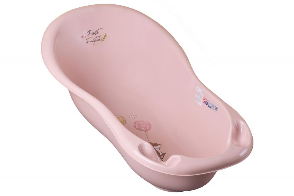 Set Cadita 86 cm cu suport metalic Forest Roz