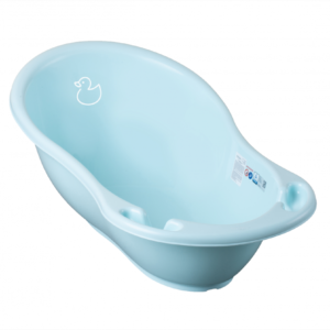 Set Cadita 86 cm cu suport metalic si suport anatomic Duck Albastru