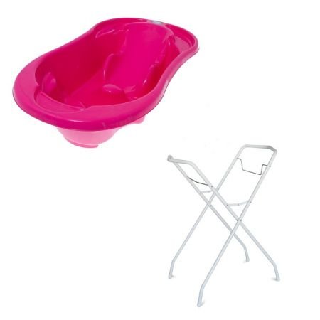 Set Cadita anatomica cu suport metalic Komfort Fucsia – imaginea 3