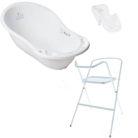 Set Cadita Little Bunnies 102cm cu Suport metalic si Suport Anatomic Alb – imaginea 4