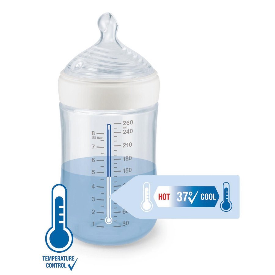 Set Nuk nou nascut Nature Sense Start Twin cu control temperatura alb – imaginea 2