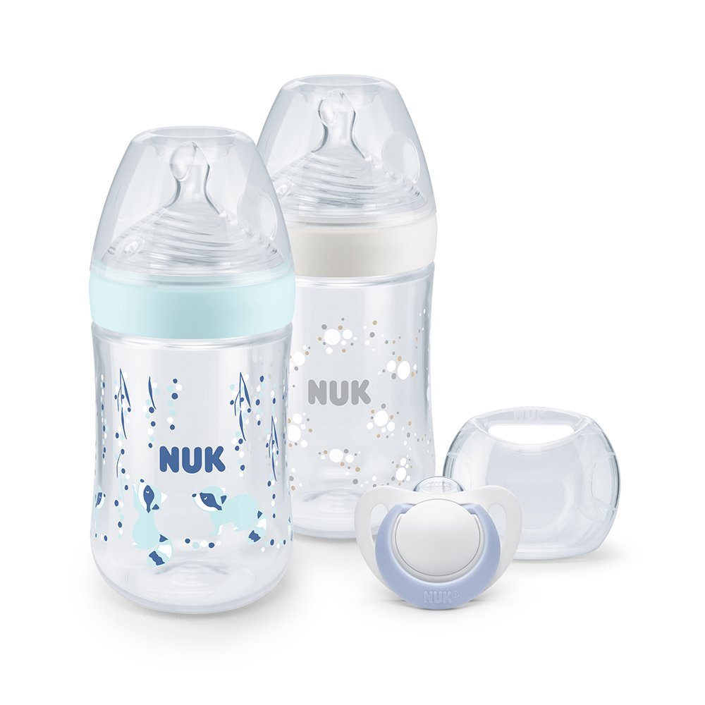 Set Nuk nou nascut Nature Sense Start Twin cu control temperatura bleu – imaginea 2