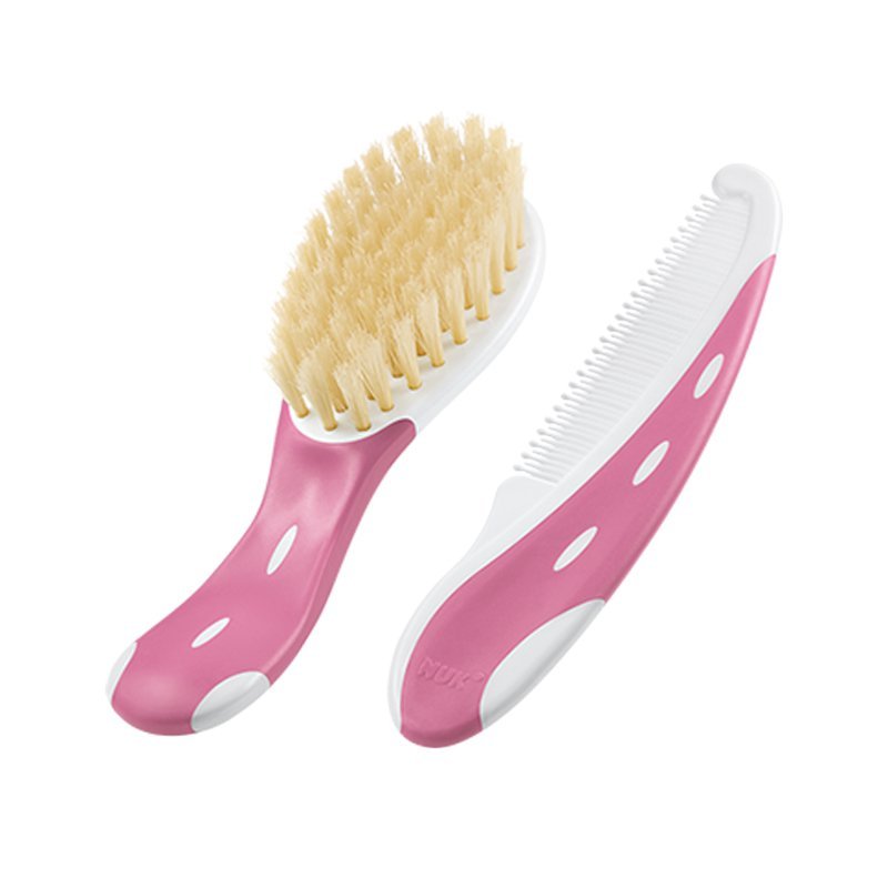 Set Nuk perie par natural si piepten roz – imaginea 2