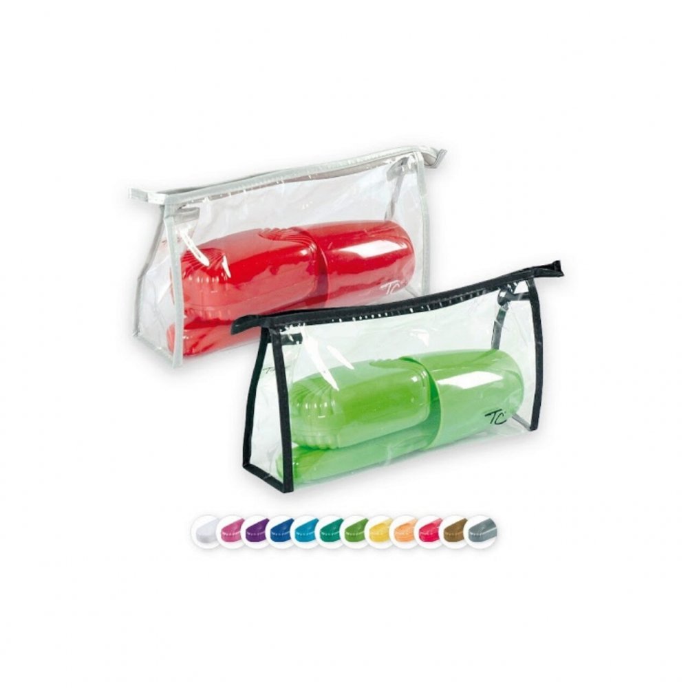 Set articole de toaleta, pentru voiaj, Top Choice, in etui transparent – imaginea 2