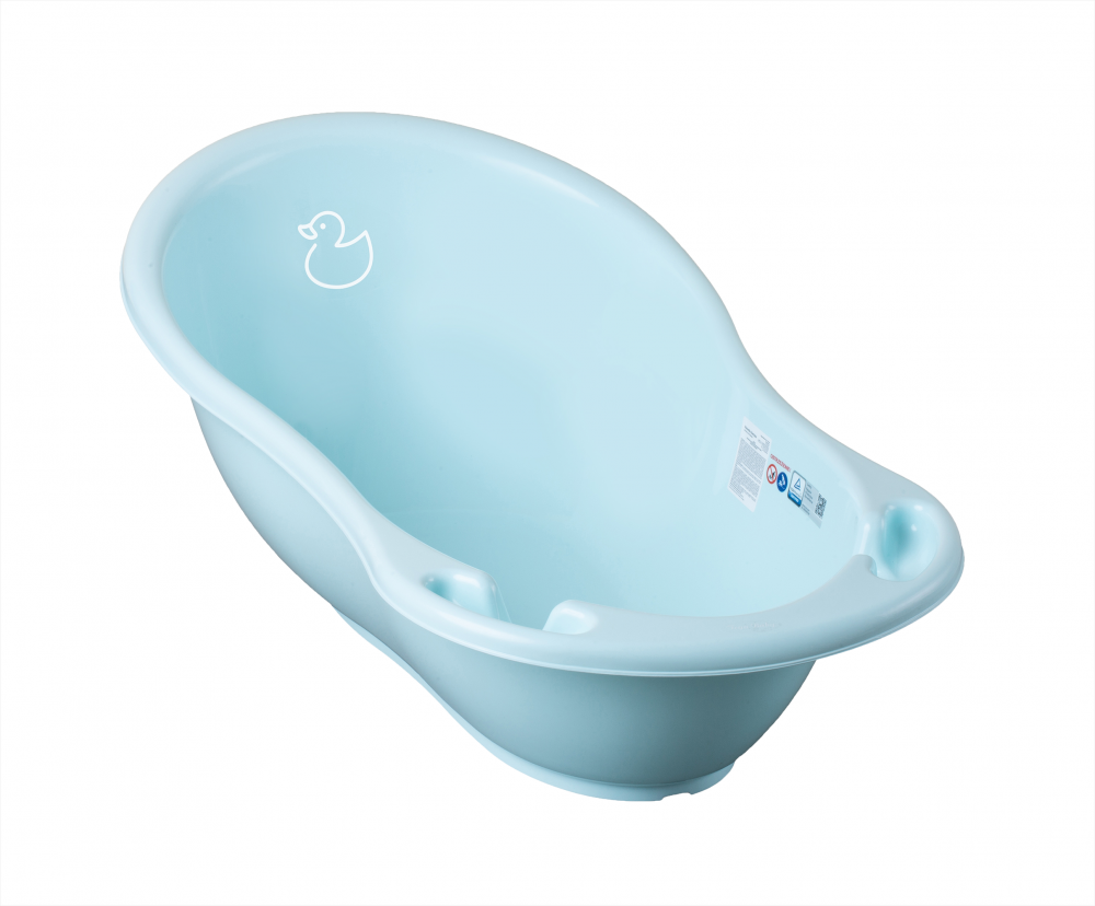 Set cadita 102 cm cu senzor de temperatura si suport anatomic Duck Albastru