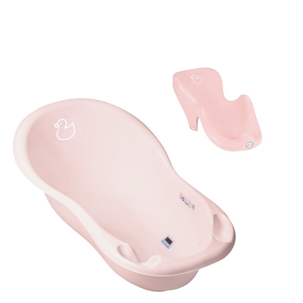 Set cadita 102 cm cu senzor de temperatura si suport anatomic Duck Roz – imaginea 2