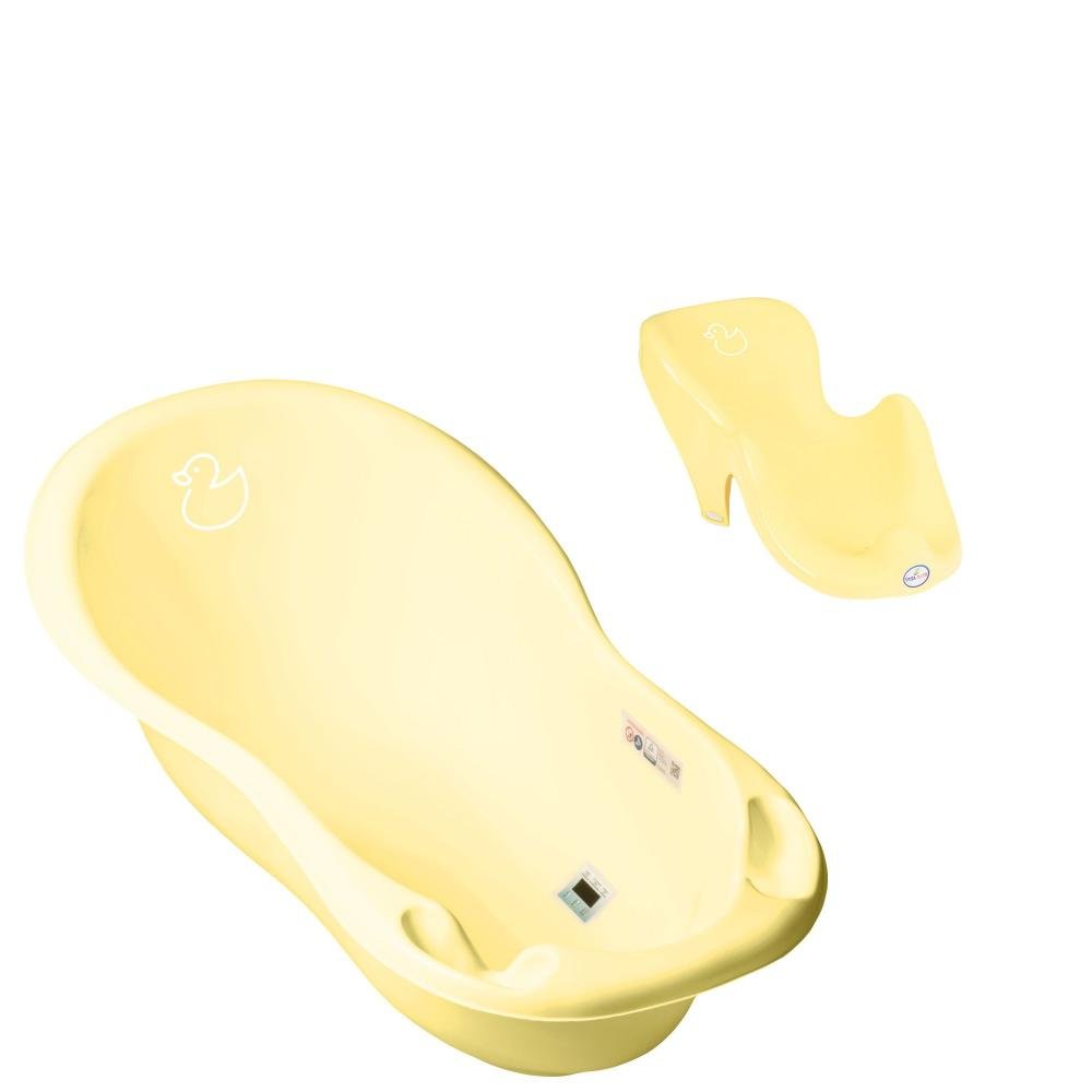 Set cadita 86 cm cu senzor de temperatura si suport anatomic Duck Galben – imaginea 2