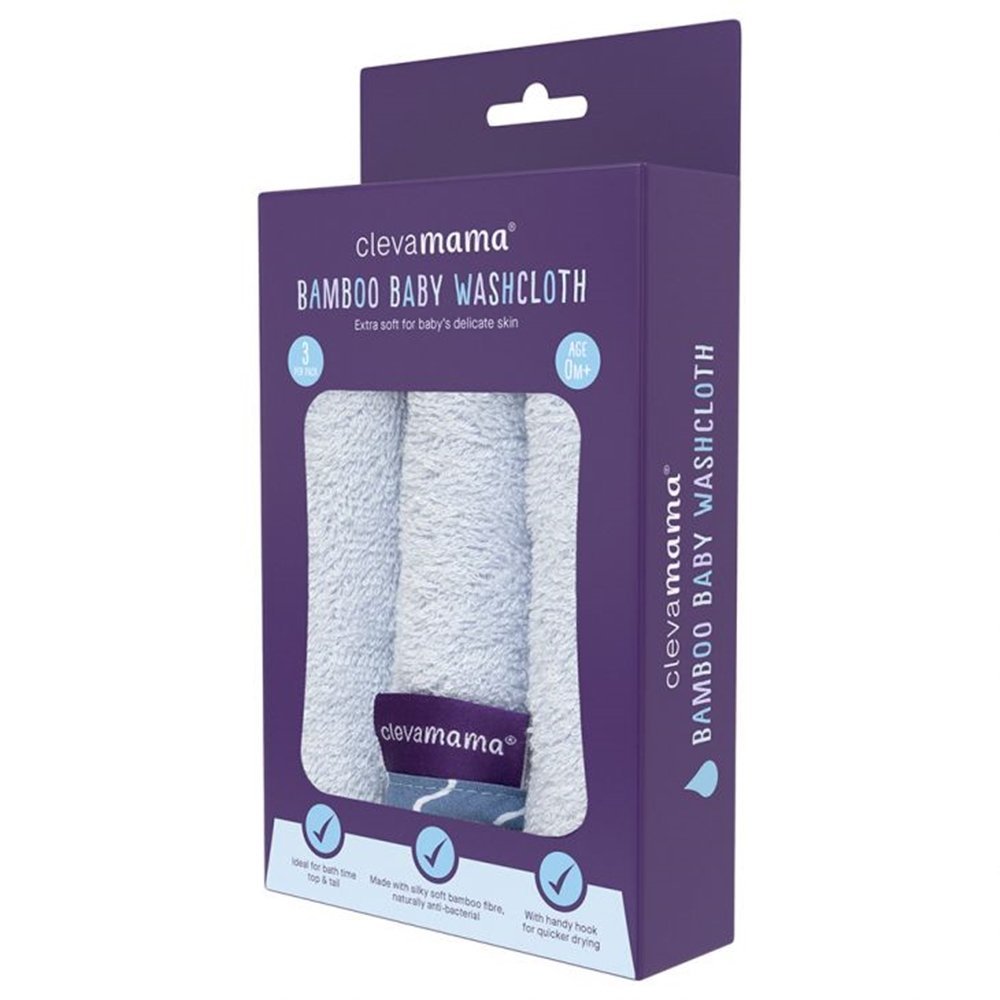 Set de 3 prosopele din bambus Clevamama albastru 3536 – imaginea 3