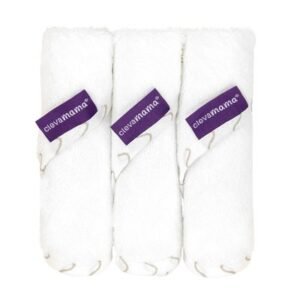 Set de 3 prosopele din bambus Clevamama alb-gri 3537