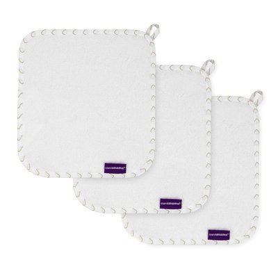 Set de 3 prosopele din bambus Clevamama alb-gri 3537 – imaginea 2