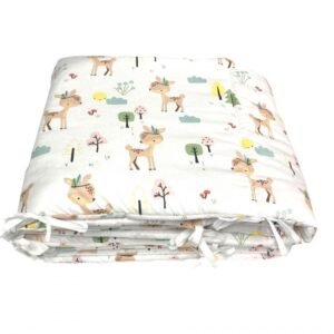 Set de aparatori pufoase h35 pat 120x60 cm DeLuxe Caprioare