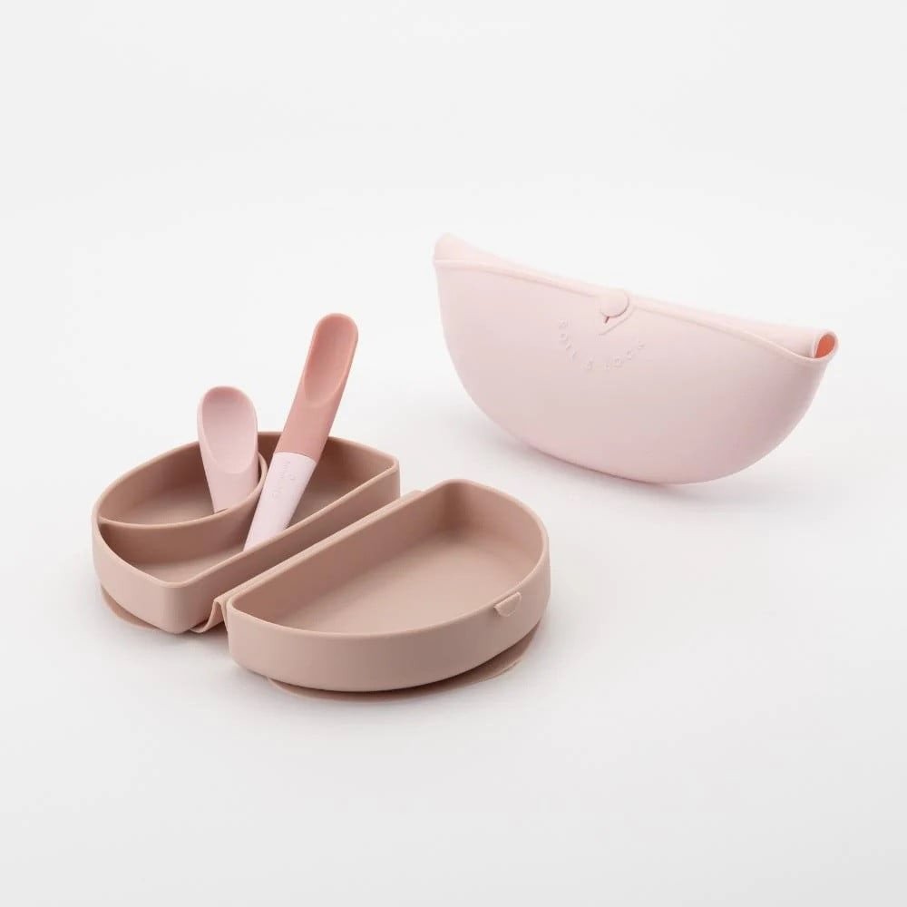 Set diversificare hrana bebelusi Miniware Sili Mini GO 3 piese Pink Antioxidant – imaginea 2