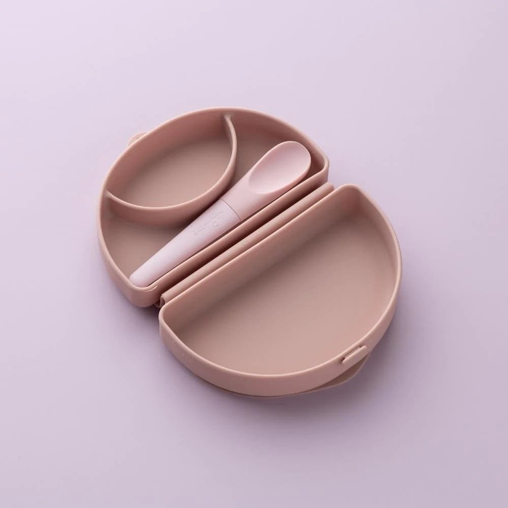 Set diversificare hrana bebelusi Miniware Sili Mini GO 3 piese Pink Antioxidant – imaginea 4