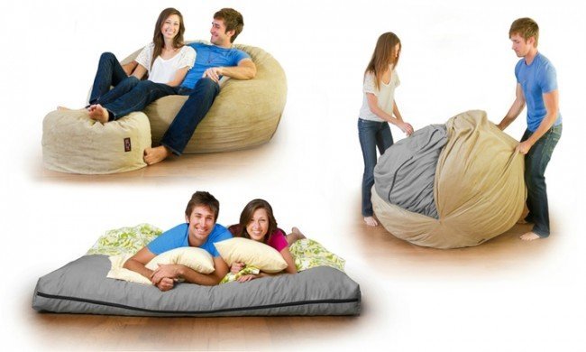 Set fotoliu Pufrelax king size perna decorativa true north umplut cu fulgi de burete memory mix – imaginea 2