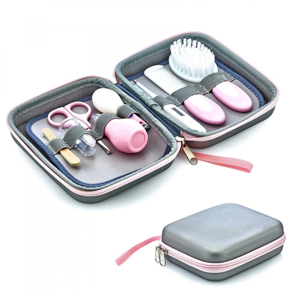 Set ingrijire bebelusi cu 9 piese BabyJem Grooming Set Pink – imaginea 6