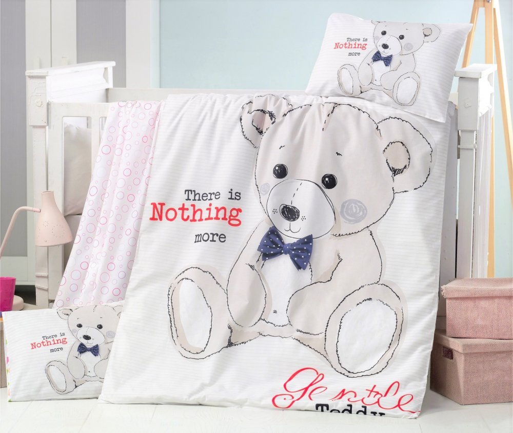 Set lenjerie 6 piese Bumbac Ranforce Teddy 120×60 cm – imaginea 2