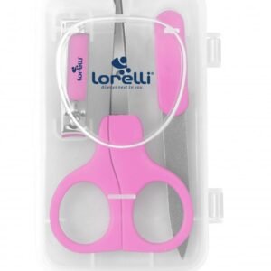 Set manichiura bebe 3 piese cu suport pink
