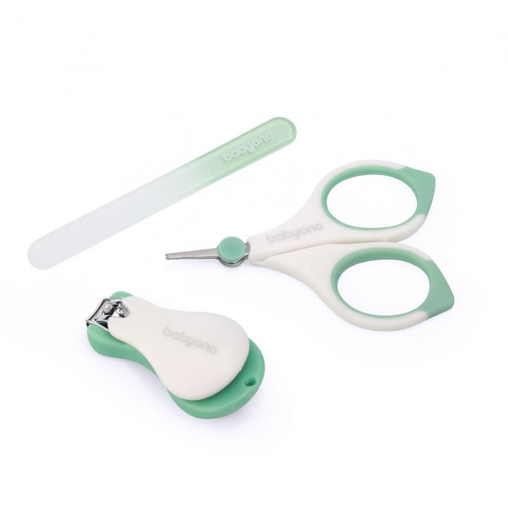 Set 3 piese manichiura Baby Ono pentru copii cu suport verde – imaginea 2