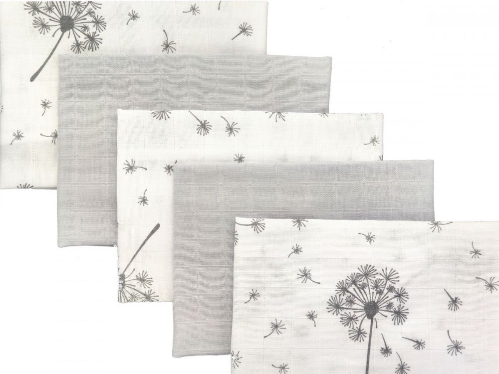 Set 5 batistute din bumbac pentru copii 38×38 cm Dendelion – imaginea 2