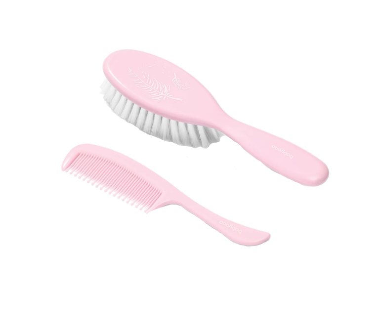 Set perie cu peri moi si pieptene Pink – imaginea 2