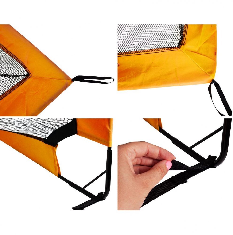 Set de fotbal Malplay cu Poarta XL pliabila, minge si pompa inclusa, 120 x 90 cm, Orange – imaginea 2