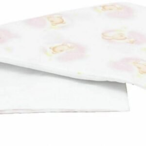 Set protectii patut Pink Bears Dream din bumbac 70 x 140 cm KidsDecor