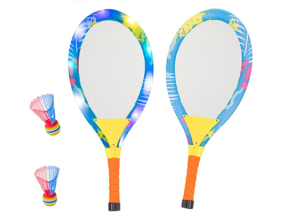 Set rachete iluminate de tenis cu minge si fluturas – imaginea 4