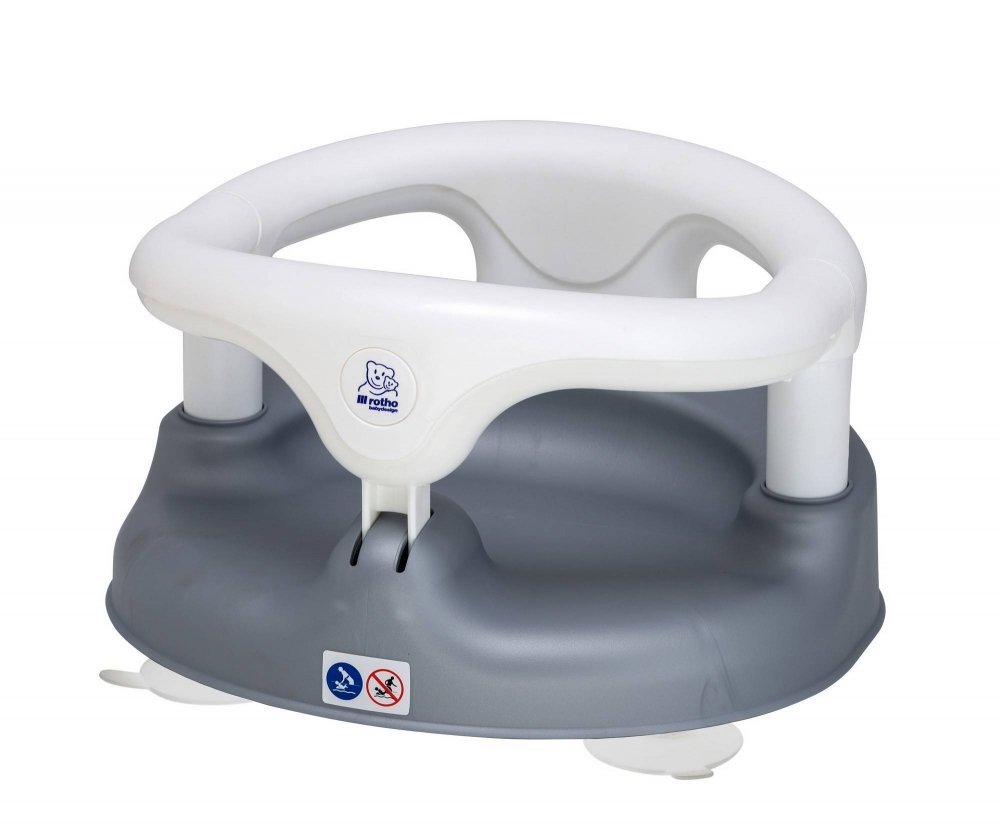 Scaun de baie 7-16 luni silver grey white Rotho babydesign – imaginea 2