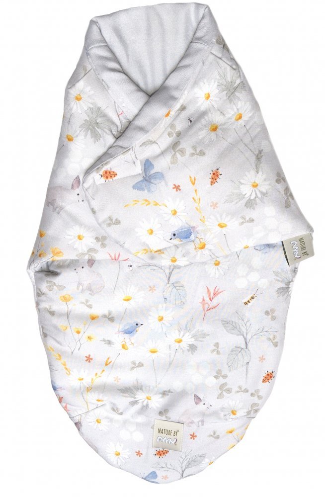 Sistem de infasare Nature Bamboo by Amy din bambus cu umplutura antialergic BabySoft + cadou rucsacel lunca gri – imaginea 3