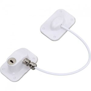 Sistem siguranta pentru geam Bambinice cu cheie 20 cm alb