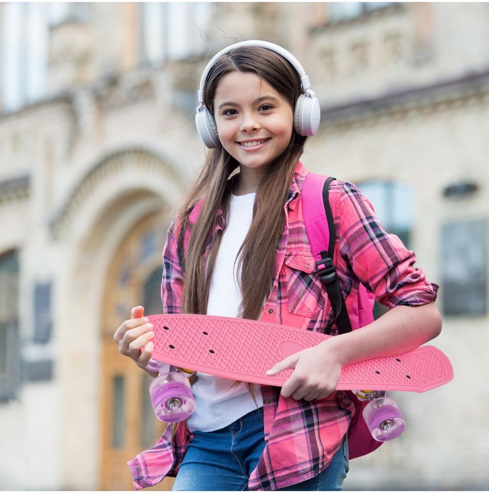 Skateboard pentru copii Malplay Pink, cu led-uri integrate, dimensiune platforma 56 x 15 cm – imaginea 3