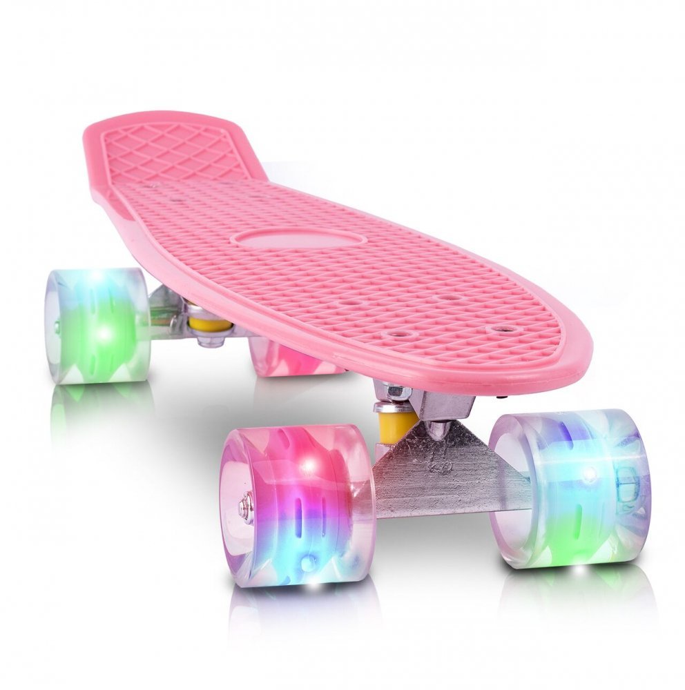 Skateboard pentru copii Malplay Pink, cu led-uri integrate, dimensiune platforma 56 x 15 cm – imaginea 8